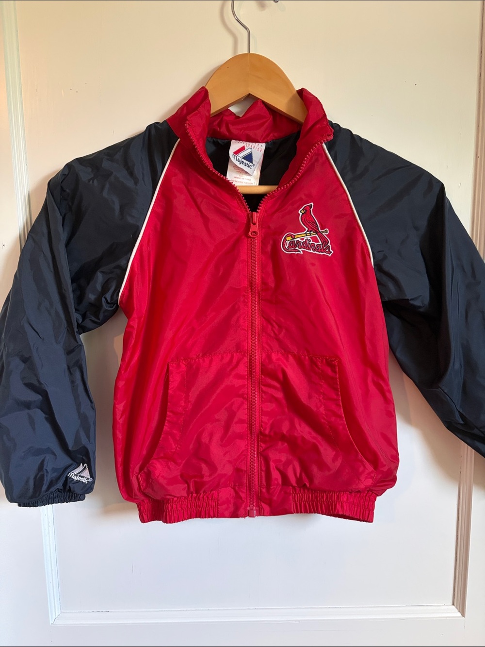 Kids St. Louis Cardinals Kids Red and Navy Windbreaker Jacket - size 7
